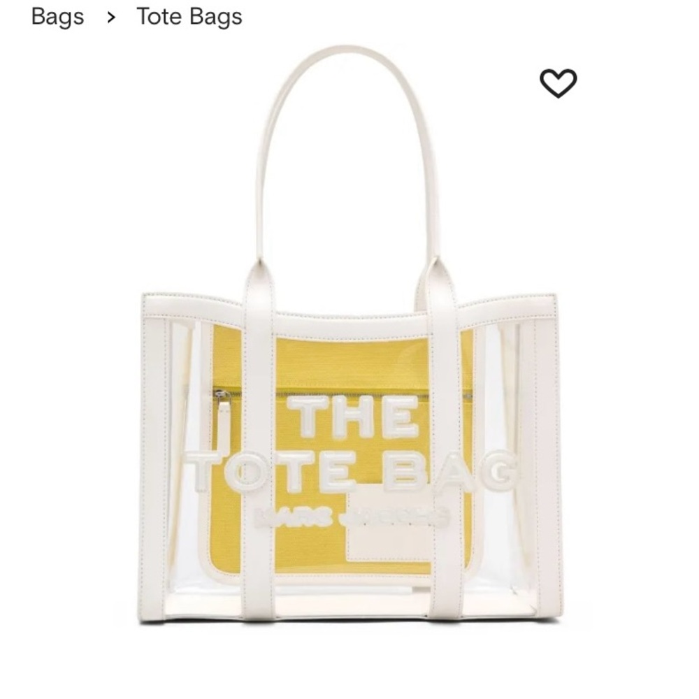 Marc Jacobs clear medium tote bag